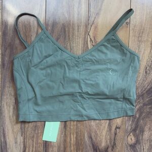 Not After Ten Olive Green Women's sports bra M/L